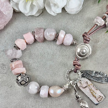 Load image into Gallery viewer, Rustic Pink Gemstone Bracelet
