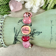 Load image into Gallery viewer, Pink Bloom Art Bead Bracelet