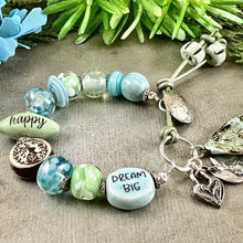 Load image into Gallery viewer, Happy Bunny Art Bead Bracelet