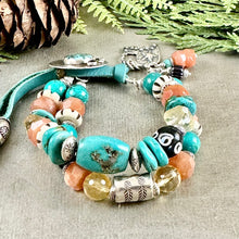 Load image into Gallery viewer, Turquoise and Gemstone Bracelet