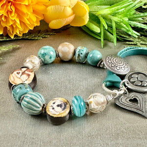 Dog Lover’s Art Bead Bracelet