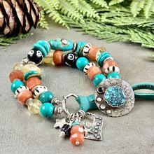 Load image into Gallery viewer, Turquoise and Gemstone Bracelet