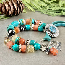 Load image into Gallery viewer, Turquoise and Gemstone Bracelet