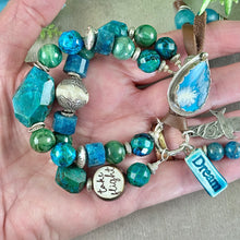 Load image into Gallery viewer, Chrysocolla and Apatite Bracelet