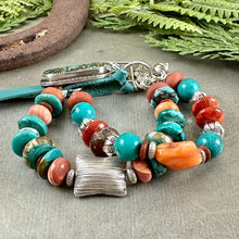 Load image into Gallery viewer, Turquoise Double Strand Bracelet