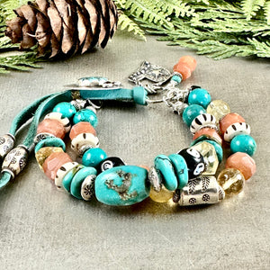 Turquoise and Gemstone Bracelet