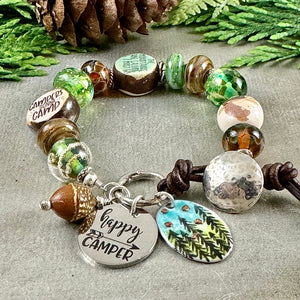 Happy Camper Art Bead Bracelet