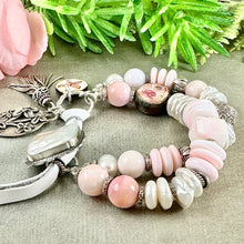 Load image into Gallery viewer, Pink Opal and Queen Conch Bracelet