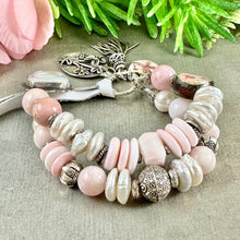 Load image into Gallery viewer, Pink Opal and Queen Conch Bracelet