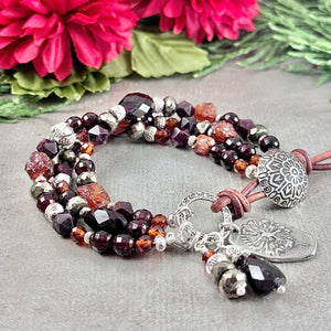 Two Garnet Bracelet