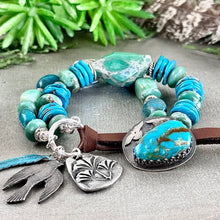 Load image into Gallery viewer, Variscite and Turquoise Bracelet