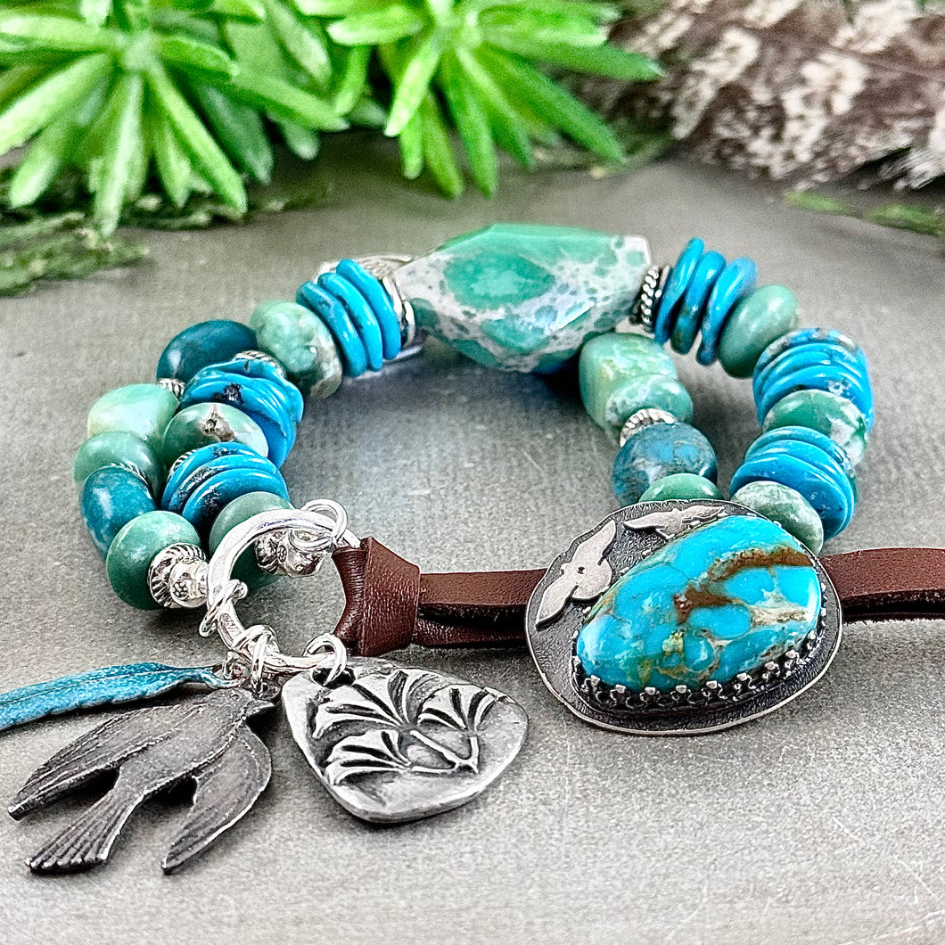 Variscite and Turquoise Bracelet