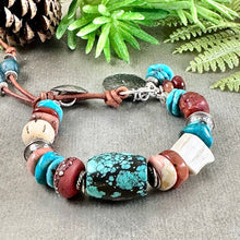 Load image into Gallery viewer, Rustic Turquoise Bracelet