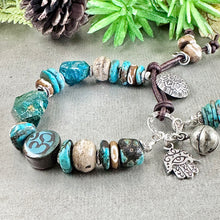 Load image into Gallery viewer, Teal Om Bracelet