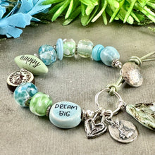 Load image into Gallery viewer, Happy Bunny Art Bead Bracelet