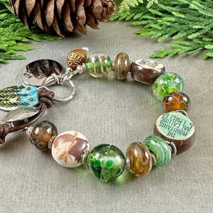 Happy Camper Art Bead Bracelet