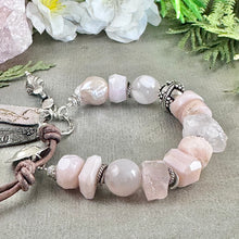 Load image into Gallery viewer, Rustic Pink Gemstone Bracelet