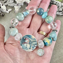 Load image into Gallery viewer, Frosty Evening Snowman Bracelet