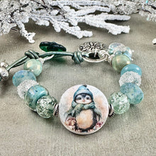 Load image into Gallery viewer, RESERVED FOR AM Winter Penguin Bracelet