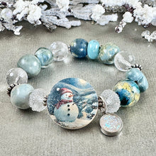 Load image into Gallery viewer, Frosty Evening Snowman Bracelet