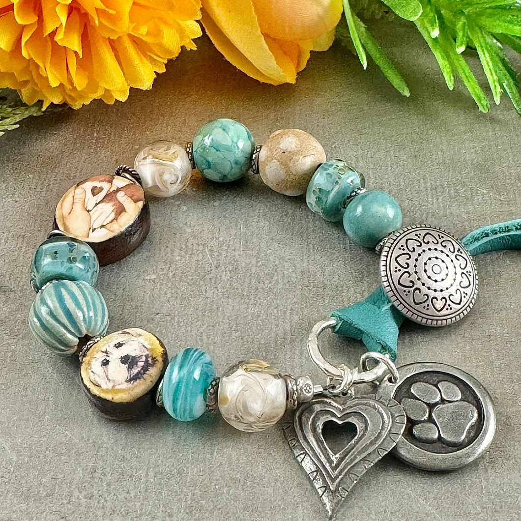 Dog Lover’s Art Bead Bracelet