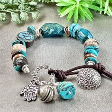 Load image into Gallery viewer, Teal Om Bracelet