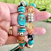 Load image into Gallery viewer, Turquoise and Gemstone Bracelet