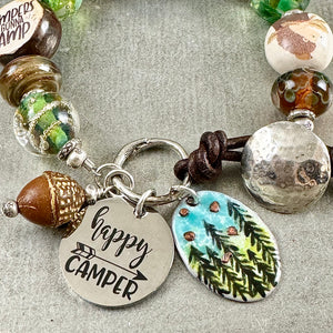 Happy Camper Art Bead Bracelet