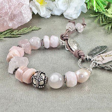 Load image into Gallery viewer, Rustic Pink Gemstone Bracelet