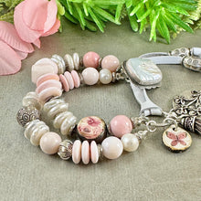 Load image into Gallery viewer, Pink Opal and Queen Conch Bracelet