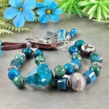 Load image into Gallery viewer, Chrysocolla and Apatite Bracelet