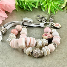 Load image into Gallery viewer, Pink Opal and Queen Conch Bracelet