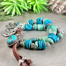 Load image into Gallery viewer, Variscite and Turquoise Bracelet