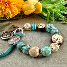 Load image into Gallery viewer, Dog Lover’s Art Bead Bracelet