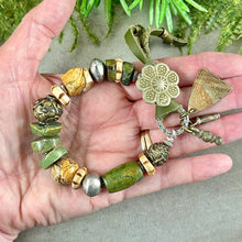 Load image into Gallery viewer, Earthy Green Turquoise Bracelet