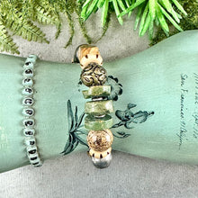 Load image into Gallery viewer, Earthy Green Turquoise Bracelet