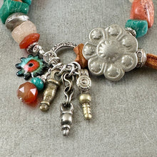 Load image into Gallery viewer, Turquoise and Ancient Stone Bracelet