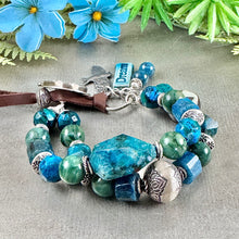 Load image into Gallery viewer, Chrysocolla and Apatite Bracelet