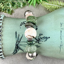 Load image into Gallery viewer, Rustic Green Trade Bead Bracelet