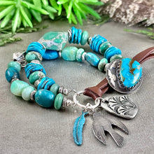 Load image into Gallery viewer, Variscite and Turquoise Bracelet