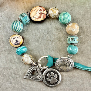 Dog Lover’s Art Bead Bracelet