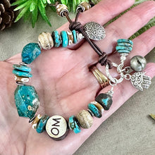 Load image into Gallery viewer, Teal Om Bracelet