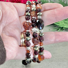 Load image into Gallery viewer, Two Garnet Bracelet